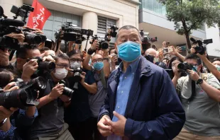 Hong Kong.Hong Kong media tycoon and founder of Apple Daily newspaper Jimmy Lai Chee Ying arrives at the West Kowloon Magistrates' Court, May 18, 2020. Credit: Yung Chi Wai Derek/Shutterstock